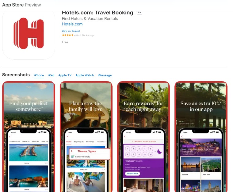 Aplikasi booking hotel lokal - Hotels.com