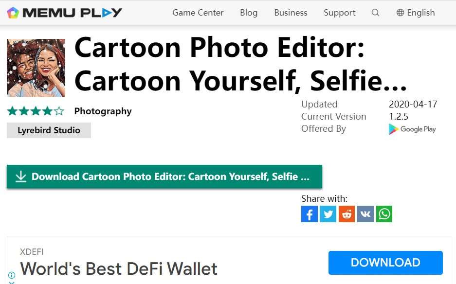 Aplikasi Foto jadi Kartun Cartoon Photo Edito - Cartoon Yourself Selfie