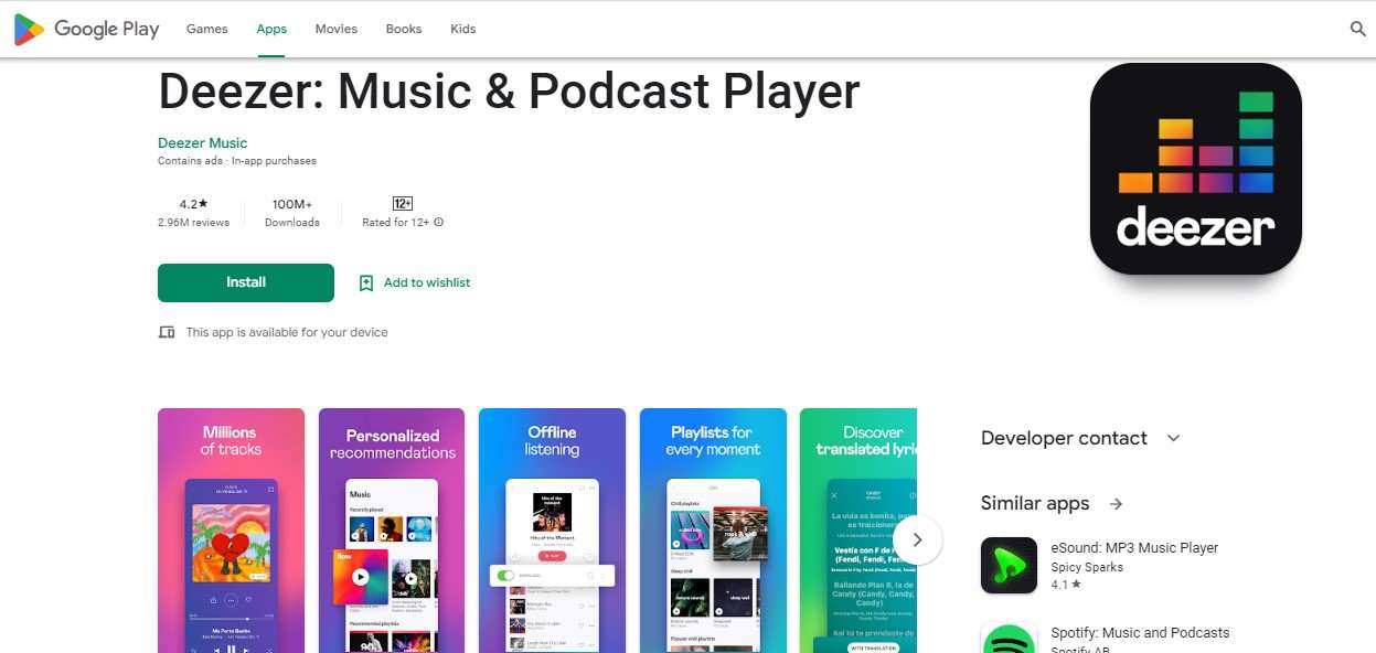 Deezer Music and Podcast Player