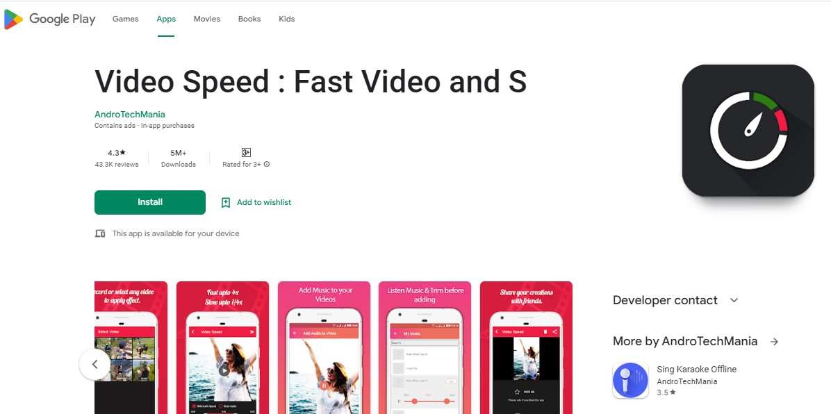 Aplikasi Mempercepat Video untuk Android - Video Speed - Fast Video and S