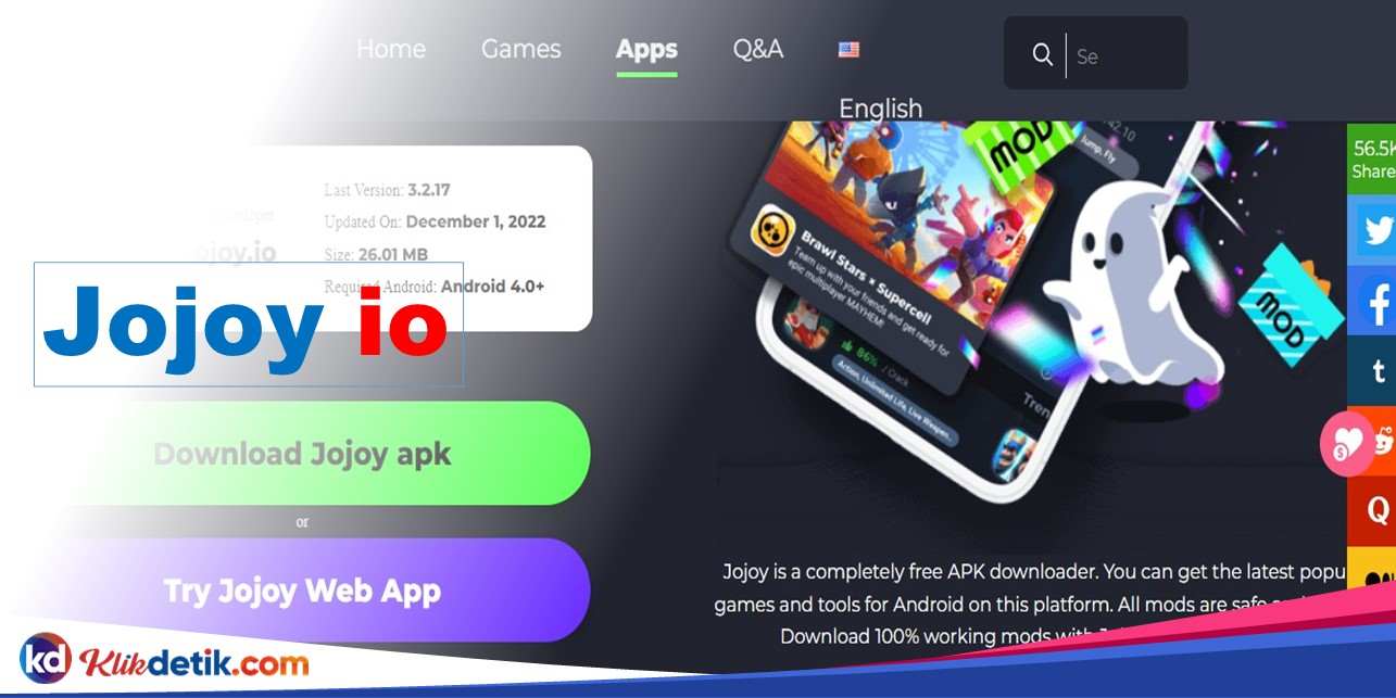 Jojoy Apk IO Download, Tempat Aplikasi dan Game Mod Lengkap