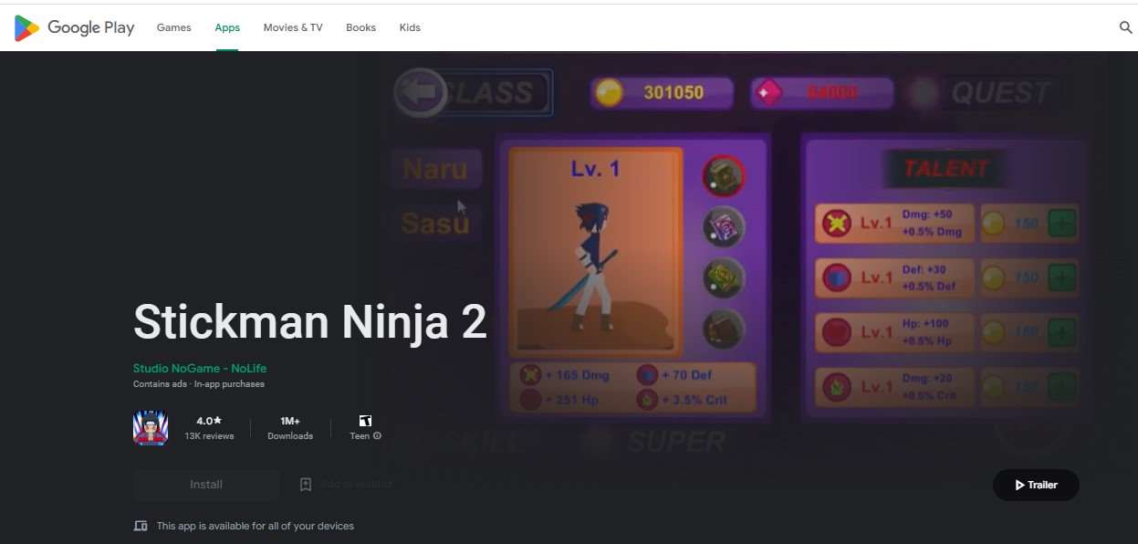 Stickman Ninja 2