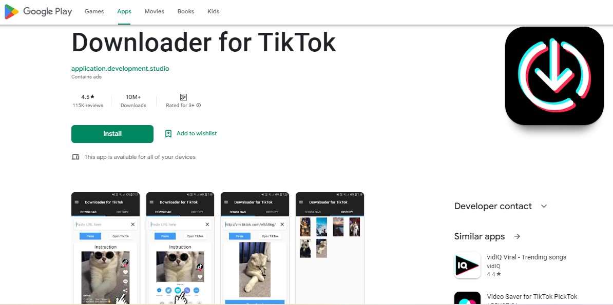 Tik Tok Video Download Downloader for TikTok