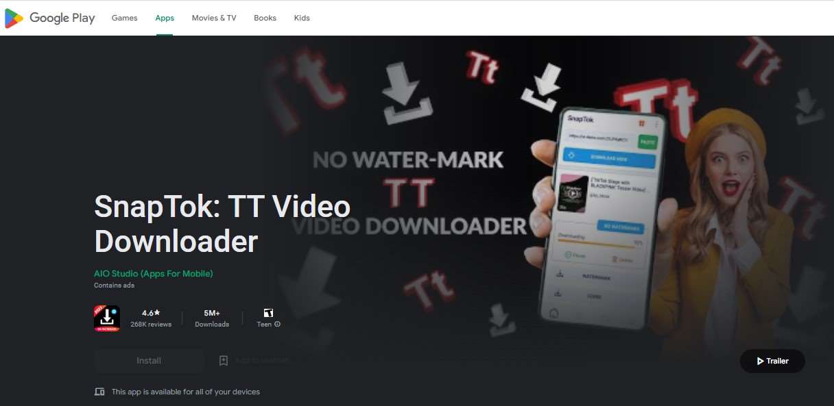 Tik Tok Video Download SnapTok TT Video Downloader